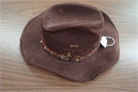 Bailey Leather Hat w/ Feather Band Size 7 3/8