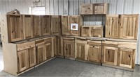 (BC) Hickory Shaker 14 Piece Kitchen Cabinet Set