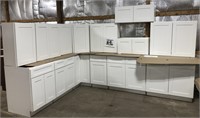 (BC) Shaker White Kitchen Cabinet Set