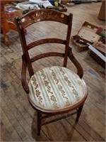 Parlor Chair With Tole Painted Design