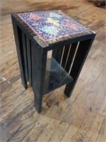 Mosaic Tile Top Plant Stand