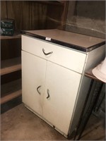Vintage Small Kitchen Counter Cabinet w/Top