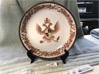 Japanese Copper Crest Plate with Stand
