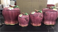 Apple canister set of 4