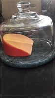 Marble cheese plate with lid