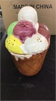 Ice cream cone cookie jar