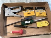 Hand Tool Lot - Stapler- Screwdrivers - Etc.