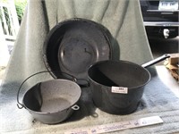 Graniteware Pots & Pans Lot