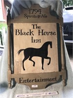 Vintage Sign The Blackhorse Inn - Wooden