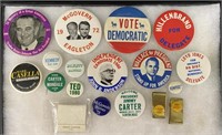 Lot of Vintage Democratic Campaign Buttons/Pins