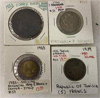 Lot of Early Foreign Coins, Some Silver