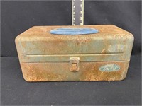 Vintage Old Pal Metal Tackle Box and Contents
