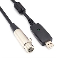 123-86 USB to XLR Female 3 Pin Cable