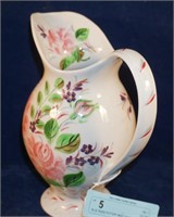 BLUE RIDGE POTTERY WHIG ROSE  PITCHER 8.5"