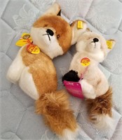 2 Steiff Foxes, Vintage