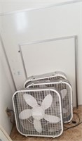 3 Box Fans & 2 White Boards