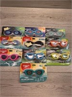 10 pair swim goggles