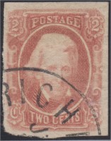 CSA Stamps #8 Used with pressed out crease