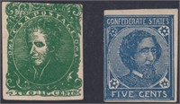 CSA Stamps 2 early fakes, Scott catalog types, may