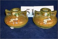 SNOWBERRY CANDLE HOLDER PAIR 1946