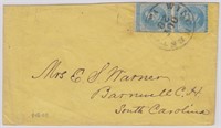 CSA Stamp Cover #7 Pair tied by Winchester VA CDS