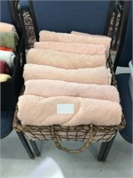 Basket of peach towels