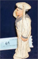 CAST IRON SAILOR MAN PENNY BANK 5 1/2" TALL