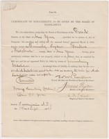 Civil War Draft Exemption 1864 document Westcheste