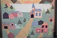 QUILT CHURCH AND COMMUNITY SCEEN 82 X 85"  CLEAN
