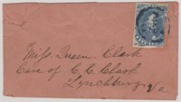 CSA Stamp #4 tied on Cover by circle Paid 1 cancel