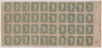 CSA Stamps #11c Mint NH Block of 40 with large