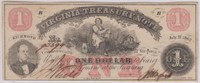 VA Obsolete Currency $1 Treasury Note VT03-13 Civi