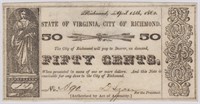 VA Obsolete Currency $0.50 Richmond Note TR06-11 A