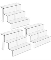 New SUNEE Acrylic 3 Tier Display Riser (Small, 3