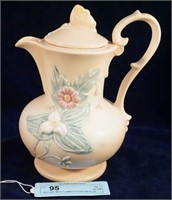 HULL ART WILD FLOWER PITCHER WITH LID 8.25"