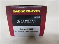 100 Rounds Federal Champion 9mmL