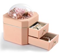 New Secmote Jewelry Box with Preserved Rose,