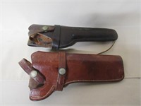 2 Leather Holsters S&W + Hunter