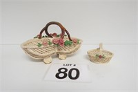 Vintage Porcelain Baskets - Made in Italy