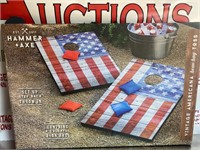 Hammer & axe cornhole boards and bags