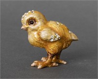 Jay Strongwater Enamel "Baby Chick" Figurine