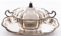 Oxford Silversmith Co. Serving Dish with Tray, 2