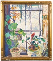 Dorothy Hapgood "View From The Window" Oil
