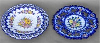 Alcobaca Portugal Faience Charger Platters, 2