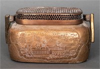 19th C. Chinese Handwarmer Copper Box