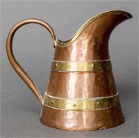 Small Antique Mixed Metal Pitcher