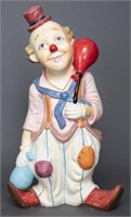 Polychrome Ceramic Model of a Clown