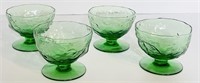 Vintage Emerald Green Crinkle Sherbet Dishes