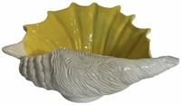 Italian Conch Shell Ceramic Serving Bowl