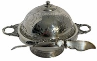 Antique Quadruple Silverplate Butter Dish